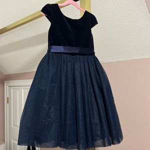 Beautiful velour tulle girl dress never worn new with tags